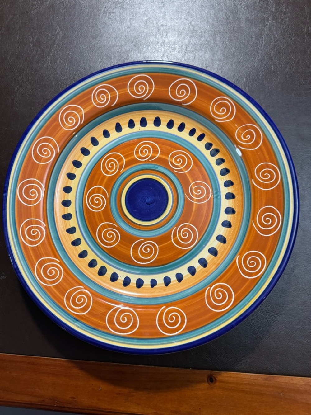 Pier 1 Cream Ceramic Plate with Subtle Tan Rim